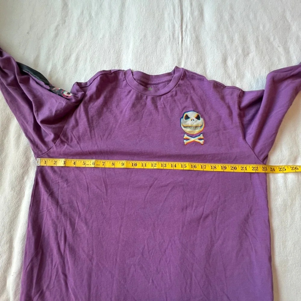 Disney Nightmare Before Christmas Jack Skellington Purple Long Sleeve Shirt L - Picture 6 of 6